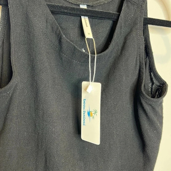 Beachsissi Black Casual Tank Top with Buttons Size Medium Closet Staple - Picture 5 of 7
